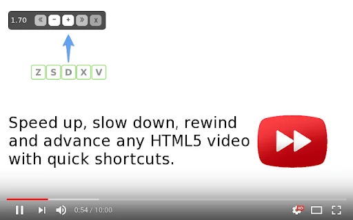 Video Speed Controller: Controla la velocidad de tus videos - Screenshot 1
