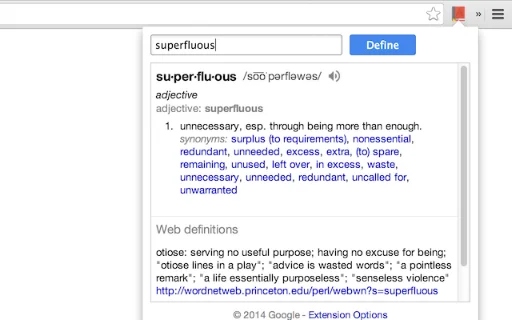 Google Dictionary: Define palabras al instante en tu navegador - Screenshot 4
