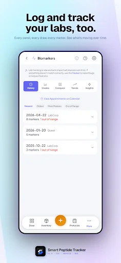 Smart Peptide Tracker: Optimiza tu Seguimiento de Péptidos - Screenshot 5