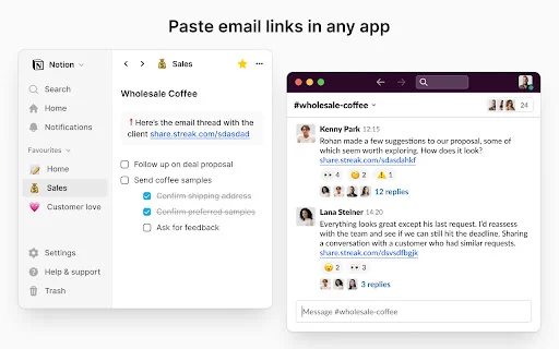 Streak Email Sharing: Comparte correos de Gmail fácilmente - Screenshot 2