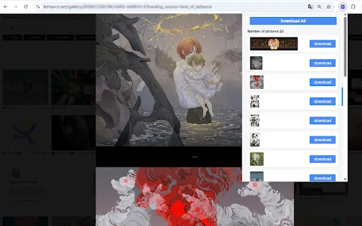 Descargar Imágenes de Behance – Extensión Chrome Rápida y Fácil - Screenshot 3
