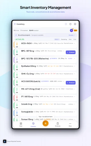 Smart Peptide Tracker: Optimiza tu Seguimiento de Péptidos - Screenshot 11