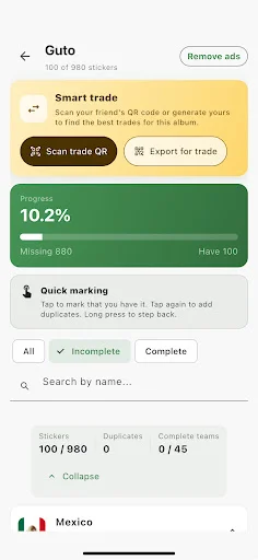 My Cup Stickers 2026: Intercambia tus estampas al instante - Screenshot 2
