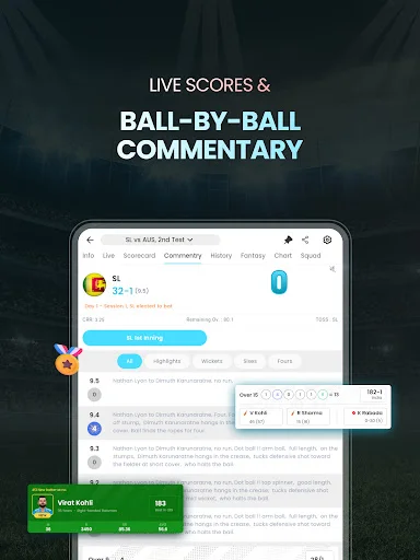 Cricket LineX: Marcador de Cricket en Vivo y Resultados Rápidos - Screenshot 10
