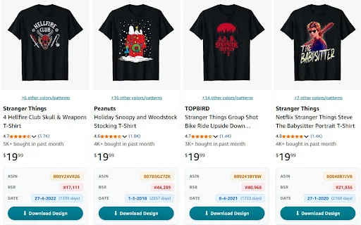 AMZSniper: La mejor herramienta gratuita para Merch y KDP en Amazon - Screenshot 2