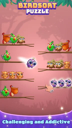 Descargar Bird Sort: Color Puzzle Master – Juego de Lógica Gratis - Screenshot 2