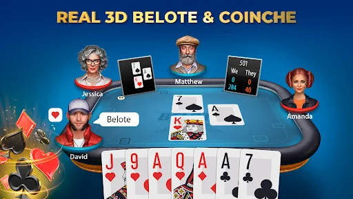 Descarga Belote & Coinche by Pokerist: El Mejor Juego de Cartas - Screenshot 16