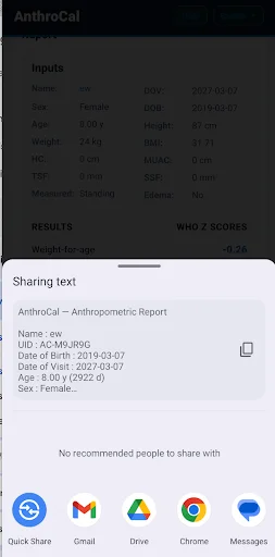 Descargar AnthroCal APK: Evaluación de Crecimiento Infantil - Screenshot 8