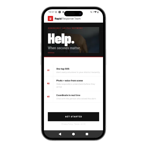 Descarga Rapid Response – Alertas SOS para Protección Animal - Screenshot 1