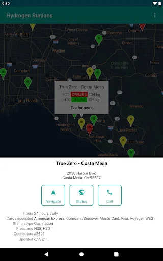 Hydrogen Stations USA: Localizador de Hidrógeno para tu Vehículo - Screenshot 13