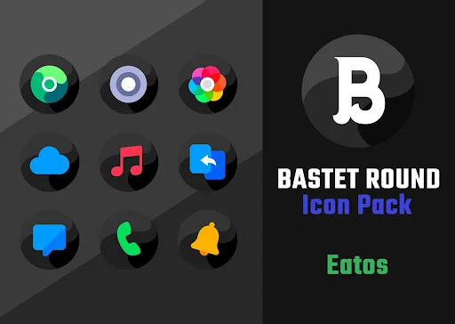 Descargar Bastet Icon Pack: 3800 Iconos Redondos y Oscuros - Screenshot 11
