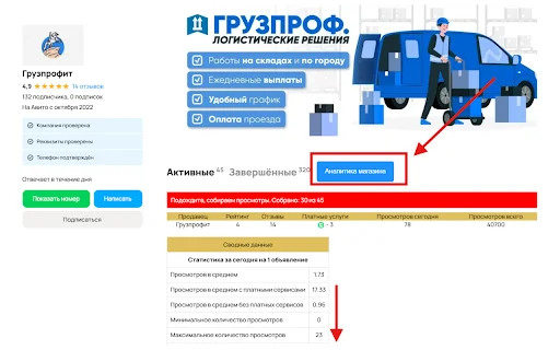 Análisis de Avito: Optimiza tus Anuncios y Ventas – Extensión Chrome - Screenshot 1