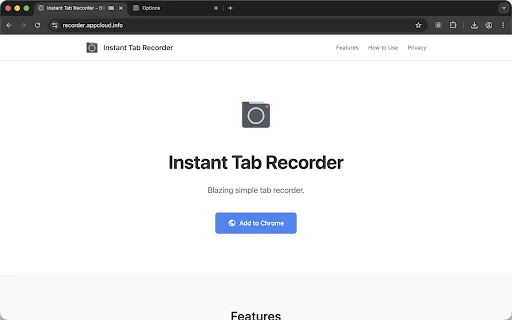 Instant Tab Recorder: Grabador de Pantalla Privado para Chrome - Screenshot 1