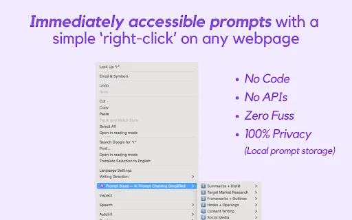 Prompt Blaze: Automatiza tus tareas de IA en cualquier sitio web - Screenshot 5