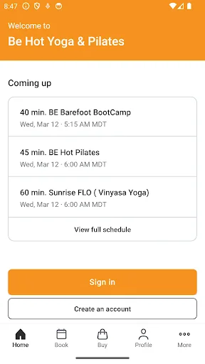 Be Hot Yoga: Reserva tus clases de fitness desde tu móvil - Screenshot 2