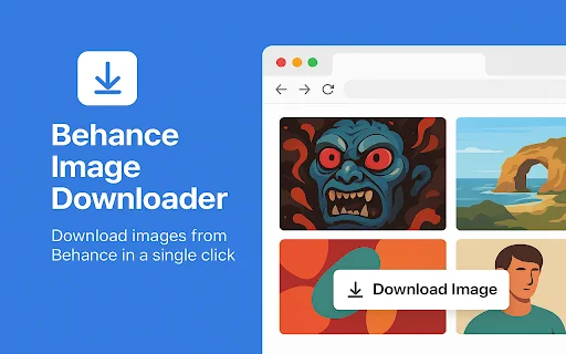 Descargar Imágenes de Behance – Extensión Chrome Rápida y Fácil - Screenshot 1