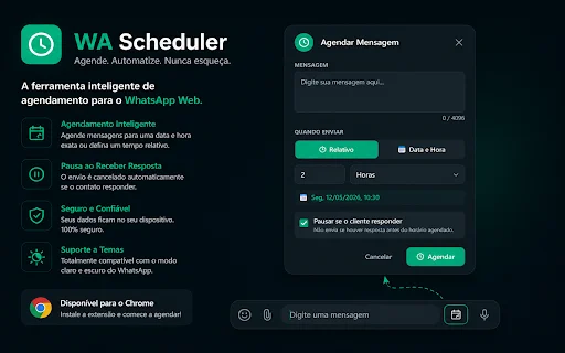 WA Scheduler: Programa mensajes en WhatsApp Web fácilmente - Screenshot 2